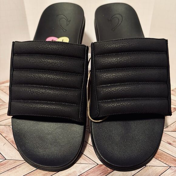 OluKai Other - Olukai Maha 'Olu Men's 14 Recovery Slide Black Sandals Beach Pool 10517-4040